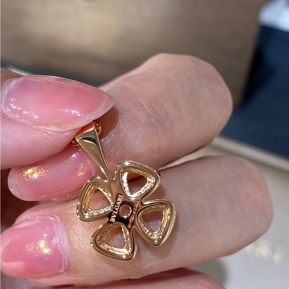 Bulgari Rose Gold Clover Necklace - Picture 2 of 8
